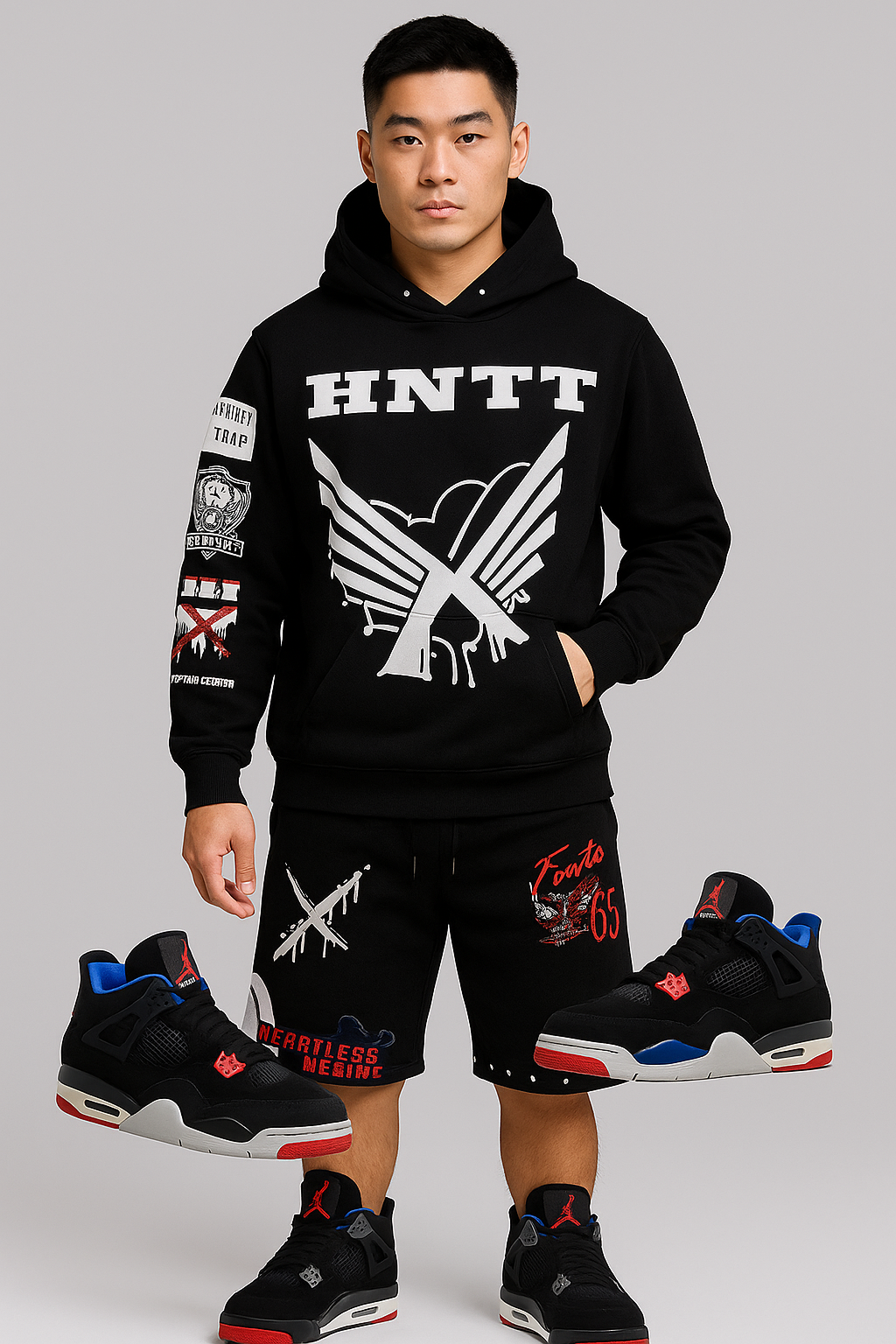Heartless Racing Hoodie & Shorts Set
